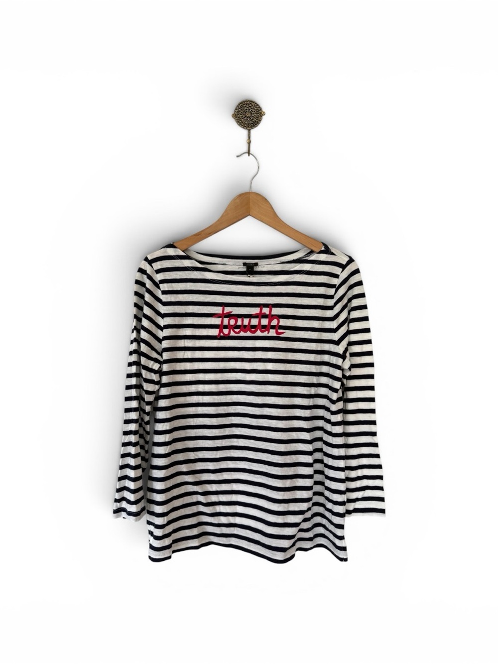 J.Crew Prinkshop Limited Edition Breton Truth Boatneck Striped Tee Women’s M